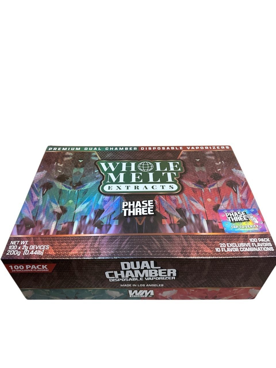 Whole Melt Extracts Phase 3 Dual Chamber 2g Disposable Vape – 100 Pack Whole Melt Extracts Phase 3 Dual Chamber 2g Disposable Vape – 100 Pack