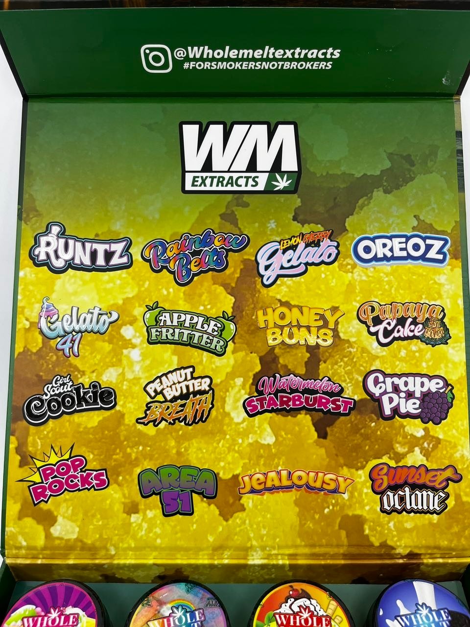 Whole Melt Extracts Premium Live Resin Sugar Variety Pack (16oz) – Mixed Strains Concentrate Whole Melt Extracts Premium Live Resin Sugar Variety Pack (16oz) – Mixed Strains Concentrate