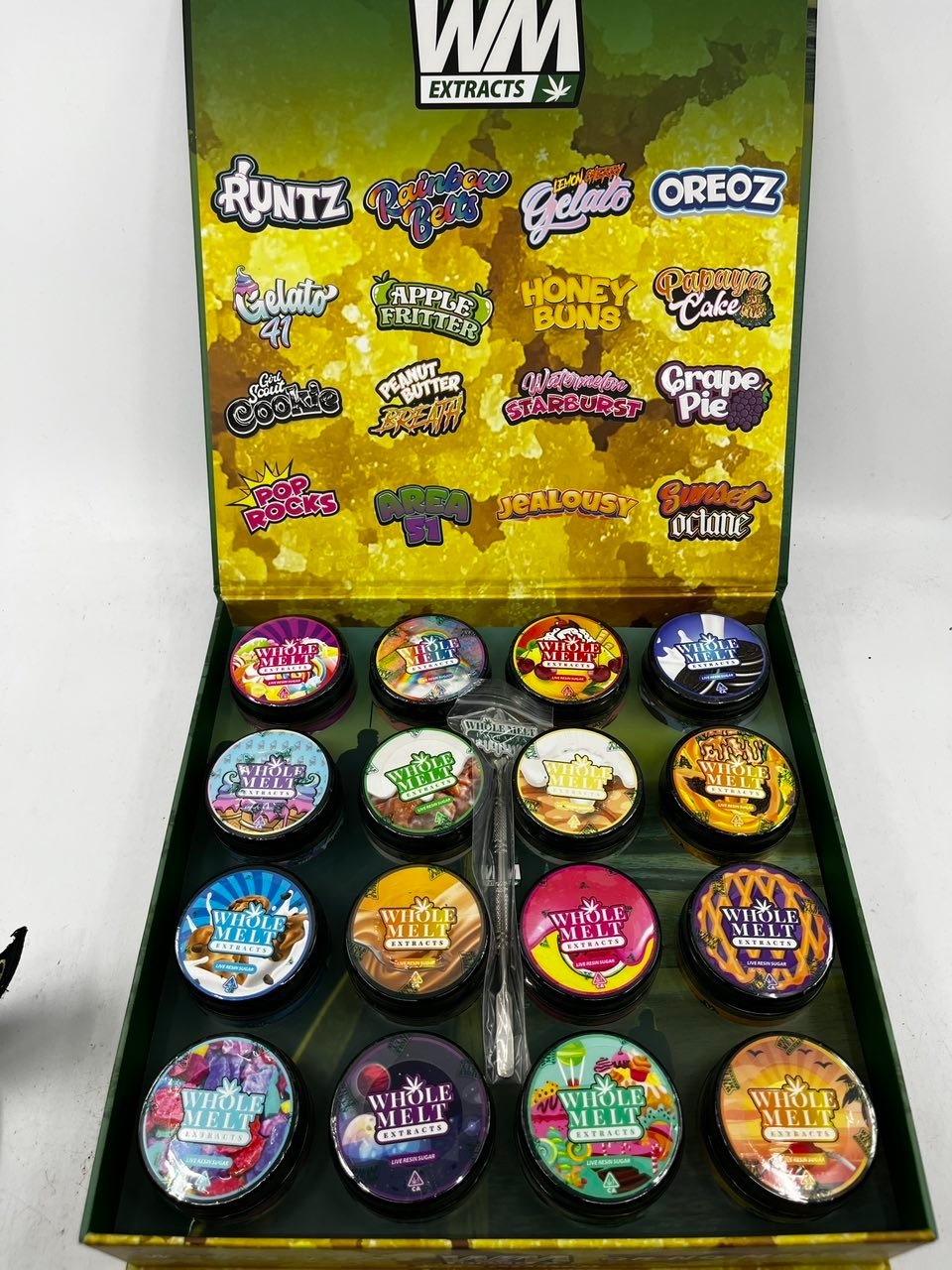 Whole Melt Extracts Premium Live Resin Sugar Variety Pack (16oz) – Mixed Strains Concentrate Whole Melt Extracts Premium Live Resin Sugar Variety Pack (16oz) – Mixed Strains Concentrate