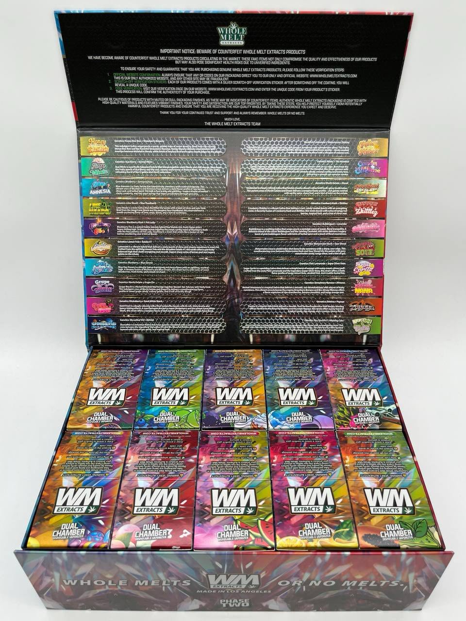 Whole Melt Extracts Phase Two Dual Chamber 2g Disposable Vape (100 Pack) – 20 Flavors Whole Melt Extracts Phase Two Dual Chamber 2g Disposable Vape (100 Pack) – 20 Flavors